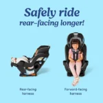 Graco Extend2Fit Convertible Baby Car Seat, Rear and Forward Facing, Adjustable Extension Panel for Extra Legroom, Gotham - Image 5