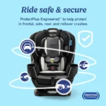 Graco Extend2Fit Convertible Baby Car Seat, Rear and Forward Facing, Adjustable Extension Panel for Extra Legroom, Gotham - Image 3